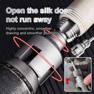 Electric wire opening drill bit tools precision connector plate teeth and ppr plumbing hot melt Integrated Precision Threading Drill Tool Pvc Pipe Threading Tool Water Pipe Internal Thread Opener