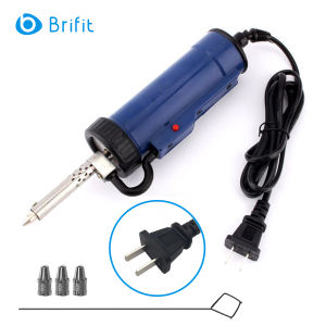 Brifit Máy bơm hút hàn tự động Công cụ hút hàn chân không Công cụ sửa chữa súng hàn điện AC110V 30W cầm tay Dụng cụ loại bỏ mối hàn Hút sắt Thiếc cho DIY với 3 mẹo hút hàn
