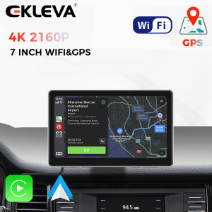 EKLEVA Universal 4K WiFi 7 inch Video Recorder Car Mirror Car Radio Multimedia Player Wireless Carplay&Android Auto AUX Wired Bluetooth