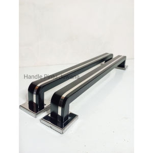 Paket 4 Gagang dan Body Kunci Pelor Handle Pintu dua daun Rumah Modern Minimalis 35 cm Model gawang Telepon