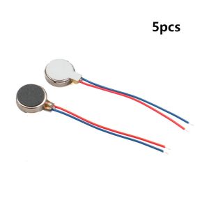 UTOPUS 5pcs 8mm Nút rung động cơ tròn 0827 DC 3V Động cơ rung dạng đồng xu Động cơ rung phẳng động cơ nút bấm