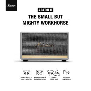 Marshall Acton II Home Speaker Bluetooth Wireless Speaker Premium Sound Quality Adjustable EQ Bass & Treble 1 Year Warranty