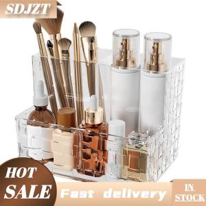SDJZT Ánh Sáng Sang Trọng Trong Suốt Máy Tính Để Bàn Hộp Lưu Trữ Đa-Lưới Trang Điểm Tổ Chức Hộp Công Suất Lớn Mỹ Phẩm Hộp Điều Khiển Từ Xa Chủ