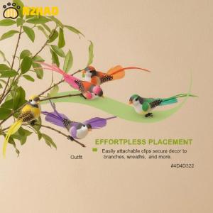 【N2HAO】 1Pcs Random Simulation Swallow Tail Bird Clip Handmade Bird Plant-decorated Artificial Bird Handicrafts For Ornament