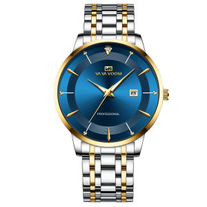 ELF TRIBE Fashion Luxury Wristwatch Waterproof Stainless Steel Strap Mens Business Quartz Watch