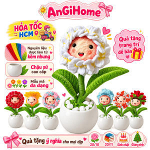 [HỎA TỐC HCM] CHẬU HOA KẼM NHUNG THÀNH PHẨM NHIỀU MẪU ĐA DẠNG QUÀ TẶNG TRANG TRÍ  20/1020/11 SINH NHẬT... ANGIHOME