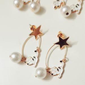 Bông Tai Mèo Chơi Bóng hạt trai