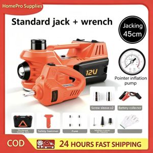 electric jack for carelectric hydraulic jack4 in1 Car Electric Jack SUV Jacks electric car jack Hydraulic Floor Impact Wrench 45MM 12V 5 Ton Lift Auto Emergency Tire Change Lifting Repair Tool
