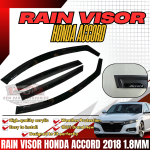 GCAO RAIN VISOR ACCORD 2018 BLACK 1.8MM (11703)