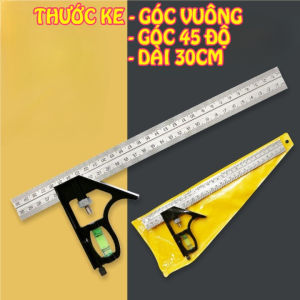 Thước ke góc vuông góc 45 độ dài 30cm canh thẳng canh góc thước cân bằng