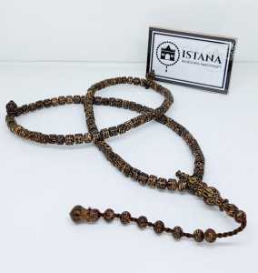 tasbih kayu liwung hitam 7 mm butiran tabung