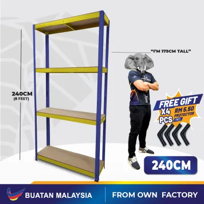 🐘[FREE SHIPPING] HYPERACK™️Econ Rack 4 Levels Boltless Rack Rak Dapur Shelf Kitchen Rak Besi Bertingkat Medium Duty Rack