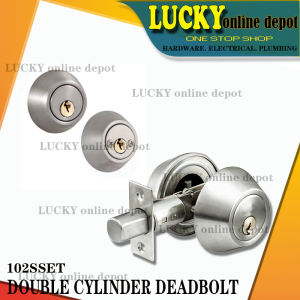 DOUBLE CYLINDER DEADBOLT DOOR LOCK 102SSET
