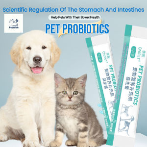 Probiotics to regulate gut health active lactose pet supplement for cats and dogs.