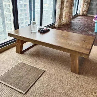 Japanese coffee table tatami table low table Zen solid wood bedroom sitting tea table long floor table balcony small square table