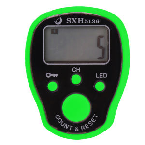 อิเล็กทรอนิกส์นิ้วเคาน์เตอร์แหวนLEDแบบพกพาดิจิตอลแถวนับก้าว