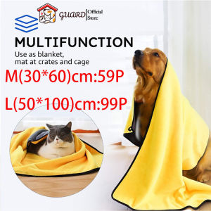 Dog Towel Pet Bath Towel Cat Towel Soft Microfiber Strong Absorbing Water Quick-drying Pet Cleaning