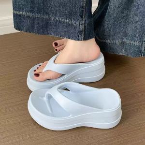 [Free Shipping] 2026 New Thick-Soled EVA Flip-Flops For Women Summer Outdoor Wear Non-Slip Height-Increasing Fashionable Versatile Wedge Sandals For Women