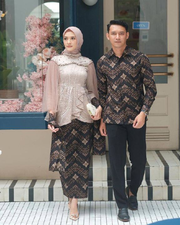 BISA COD/BAYAR DITEMPAT] Set kebaya modern/couple batik/baju