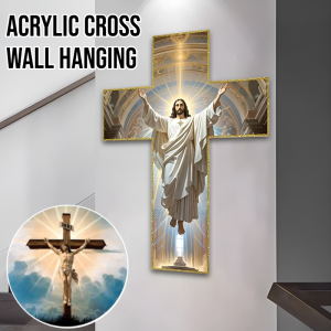 Acrylic Wall Decoration Acrylic Hanging Cross Wall Hanging Home Art Decoration Bring Good Luck 亚克力十字架壁挂装饰