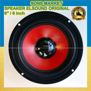 SPEAKER WOOFER ELSOUND 6 inch 6" 6in SILVER MAGNET BESAR 100 Watt