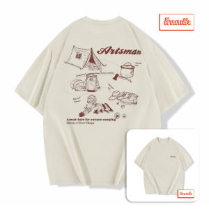 ARTSMAN 2024 เสื้อยืดแขนสั้นผู้ชาย พิมพ์ลาย ผ้าคอตตอน ใส่ฤดูร้อน สำหรับวัยรุ่น