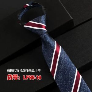 [ 70% OFF ] 8CM High Quality Gentleman Men Zip Tie Neck Tie Business Tie Office Tie 12 Series 2