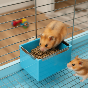 SDFSF Detachable Bunny Hay Feeder No Spill Wall Mount Rabbit Hanging Feeder Small Pet Feeder Bowl Durable Bird Feeding Cup Cage Accessory