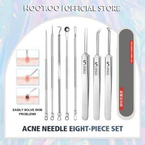 8pcs set Black head remover tool Acne remover tool Facial care tool set Blackhead Acne Clip Pimple Stainless Steel Manual Blackhead Acne Clip Pimple Kit Skincare