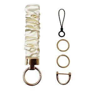 Zinc Alloy Hair Tie Keychain Phone Strap Multi Use Accessory Scrunchie Car Key Holder For Gym Office Travel