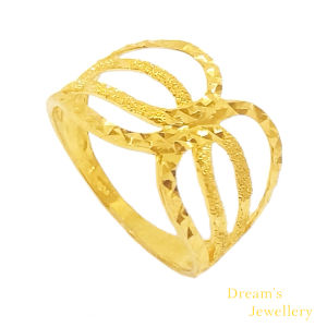Cincin Wave Infinity Emas 916 Original / Infinity Wave Ring 916 Gold Original Dreams Jewellery