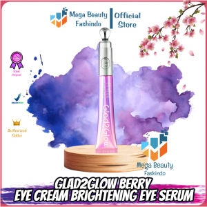 Glad2Glow Berry Eye Cream Brightening Eye Serum | Krim Mata with Electronic Massager with Peptide
