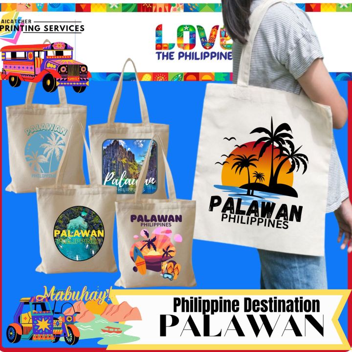 Palawan Philippines Destination Design High Quality Canvas tote bag Katsa