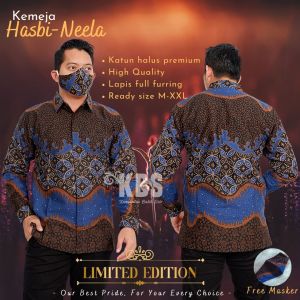 BATIK KANTOR HASBI NELA | HEM BATIK PRIA | BAJU BATIK PRIA | KEMEJA BATIK LENGAN PANJANG | BATIK SOLO