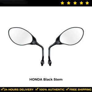 AOMOTOX YAMAHA Y125ZR Design Side Mirror Bend Stem HD Clear Lens Walang Grado Universal Black/Chrome Stem