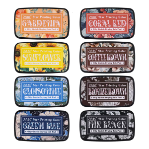 Oil Based Ink Pad Washable Craft Ink Pad Pad Assorted Color for Journaling and Scrapbooking Traditional Ink Color