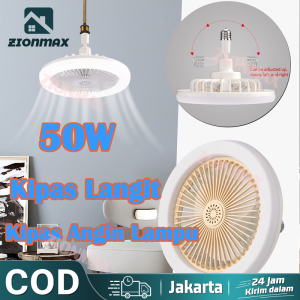 lampu kipas LED 50W lampu langit-langit Remote ruang tamu kamar tidur - Lampu Led Ceiling Light Plafon Kipas Listrik