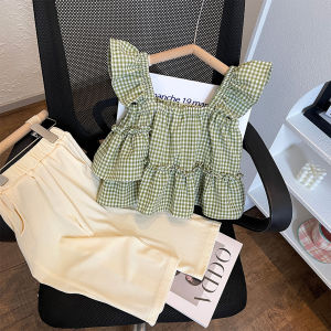 Bear Leader Kids Suit For 2-8 Years Old Girls Beige Little Fragrance Short Sleeve 2 Pieces Summer Fashion Baby Girls Clothing