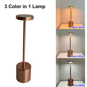 LED Table Lamp Touch Sensor Wireless Reading Lamp Rechargeable Desktop Night Light for Restaurant Ho Bar Cafe Bedroom Decor