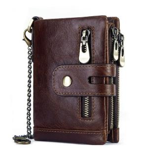 100% Genuine Leather Men Wallet Coin Purse Small Mini Coin Purse Short Male Clutch Walet High Quality Money Bag