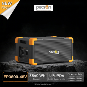 Pecron EP3000-48V LiFePO4 Large Capacity 3072Wh Portable Solar Power Station Expansion Battery Pack Suitable for E1500LFP
