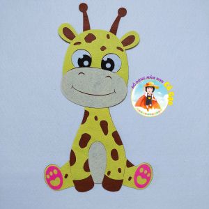 Con hươu cao cổ đồ chơi vải nỉ trang trí trường lớp -40cm