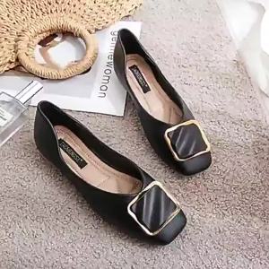 G7 Womens Low-Cut Flats 2024 Spring and Summer New Soft Leather Womens Shoes Versatile Loafers Soft Sole Maternity Square Toe Flat Shoes 7/7