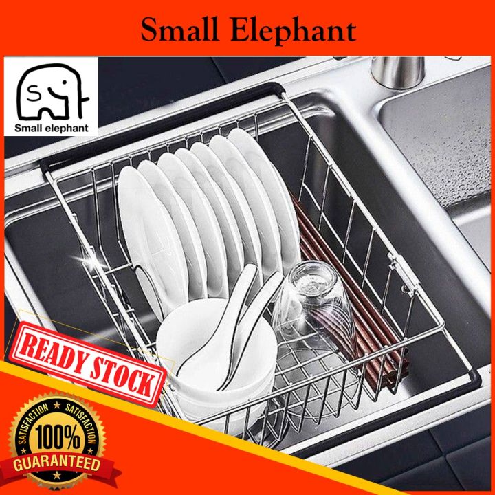 Kitchen Sink Basket 304 Stainless Steel Adjustable Rectangular Drain