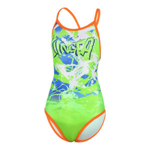 2025 Yingfa ชุดว่ายน้ำแข่งขันหญิงสามเหลี่ยมชุดว่ายน้ำการพิมพ์ดิจิตอลทนต่อคลอรีนแข่ง1ชิ้นสบายสำหรับฝึกซ้อมเป็นเวลานาน