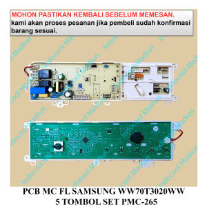 PMC265 SET MODUL MESIN CUCI / PCB MESIN CUCI FRONT LOADING SAMSUNG WW70T3020WW 5 TOMBOL SET