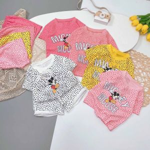 [MẪU MỚI] BỘ CỘC TAY MICKEY MOUSE CHẤT COTTON MỀM MÁT SIÊU ĐÁNG YÊU CHO BÉ 8-24KG. VIDEO THẬT BIBO BABY SHOP