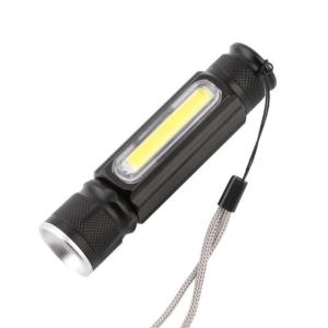 Đèn pin siêu sáng cầm tay bóng LED thân có zoom quang học cự ly chiếu xa trăm mét đế hít nam châm kim có zoom xa gần sạc USB KAVISOTA
