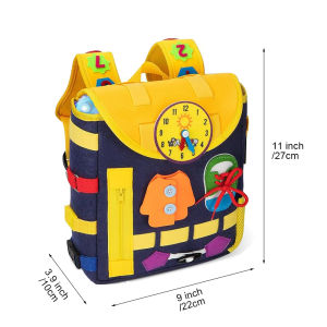 Busy Board Toddler Backpack with Buckles and Learning Activity Toys Childrens Travel Toy Ideal Gift