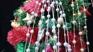 Artificial Glitter Berry Stem Ornaments 43CM Christmas Tree Plastic Ball Branch DIY Wreath Vase Floral Picks for Xmas Wedding Home Party Decor COD Same‑Day Ship PH